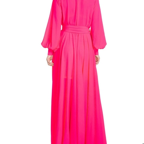 Meghan LA Vibrant Pink Long Sleeve Dress - Picture 4 of 8
